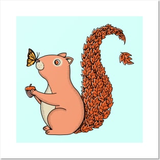 Squirrel and Butterfly Posters and Art